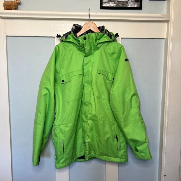 Ride Neon Green Insulated Snow Jacket Mens L - Picture 1 of 16